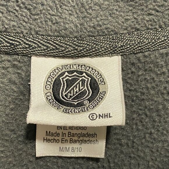 Seattle Kraken NHL Quarter-Zip Fleece Pullover Gray Blue Trim Size M 8/10 - Picture 2 of 11